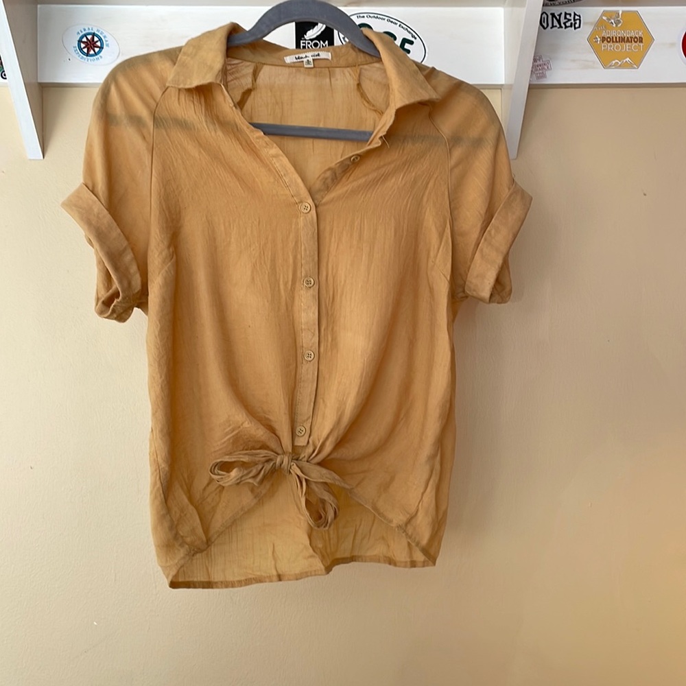 Mustard yellow blouse size small